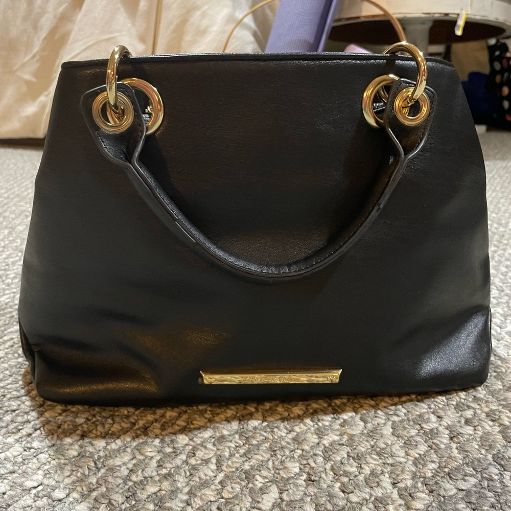 Betsey Johnson Elegant Black Satchel Handbag